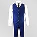 Black n Bianco Signature Boys' Slim Fit Suit Complete Outfit (14, Blue)