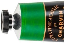 Charvin Extra-Fine Artists' Acrylic Paints 60 ml Paint Tube - Medium Bright Green by Charvin Extra Fine Colours