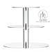 Utenlid Acrylic 3-Tier Round Stacked Party Cupcake Stand with Stable Screw-On Pillars - Tiered Cupcake Stand/Cupcake Tower