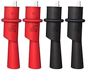 Kjzeex 4PCS Multimeter Crocodile Clips Insulated Test Probes Black Red 1000V