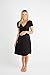 Baby Be Mine Ultra Soft Maternity/Nursing Nightgown Dress, Breastfeeding Nightwear (L 10-12, Black)
