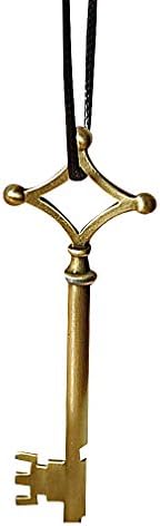 Special Jewelry, Unisex Attack On Titan Eren's Basement Key Pendant Black Rope Necklace
