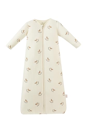 AnZai 2.5 TOG Baby Sleep Sack, Super Warm Quilted Wearable Blanket with Removable Sleeves, Cozy Winter Sleeping Bag for Infants and Toddlers, Two-Way Zipper, 6-18 Months