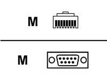 New - Serial cable RJ-45 (M) - DB-9 (M) 4 ft - 76000240