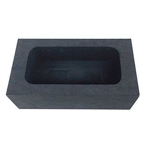OTOOLWORLD Gold Silver Graphite Ingot Mold Mould Crucible for Melting Casting Refining (665g)