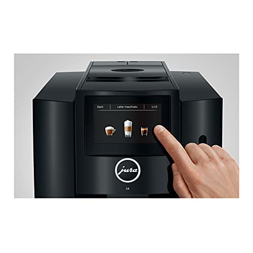 Jura S8 Automatic Coffee and Espresso Machine (Piano Black) with