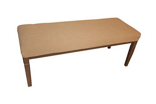 Qualitrusty Waterproof Dining Bench Protector - Perfect for Kids, Elderly, Restaurants, Dental Clinics, Party, Home - Machine Washable, Snugly Fit, Clean The Mess Easily (60x17, Medium Brown)