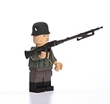 Army Minifigure WWII German MG-34 Machine Gunner Custom Building Military Soldier Minifigure