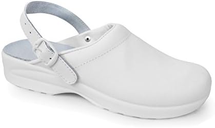 Soldini Comfort Clog - Classic Italian Leather Nursing Clog for Healthcare Professionals (UK