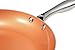 Utopia Kitchen Induction Bottom 9.5 Inches Copper Nonstick Frying Pan with Glass Lid and Stainless Steel Handle - Multipurpose Use for Home Kitchen and Restaurant