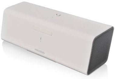 MicrolabMD212WHITE MD212 Portable Bluetooth Stereo Speaker w Microphone & Rechargeable Battery & Retractable Tray (White)
