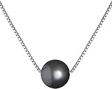 Madison Black 8-9mm AA Quality Freshwater 925 Sterling Silver Pearl Pendant