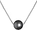 PearlsOnly Madison Black 8-9mm AA Cultured Freshwater Pearl Pendant with Sterling Silver Chain