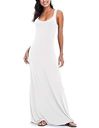 EXCHIC vestido maxi sexy sin mangas con estampado floral para dama