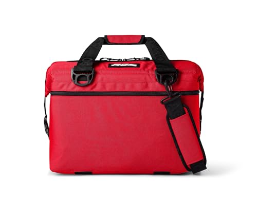 AO Coolers Unisex Canvas Cooler Bags for 24 Cans, Red, One Size