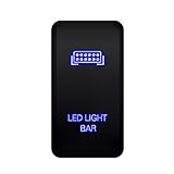 Mictuning Push Switch Backlit LED LIGHT BAR (Blue LED Light) , ON-OFF Toggle Switch 3A 12V for TOYOTA