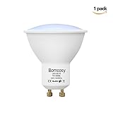 Bomcosy 1 Pack 7W GU10 LED Light Bulbs,Warm White 3000K LED spotlight,Not Dimmable,60W Halogen Bulbs Equivalent,Bright 600 Lumens,Lighting for Home,Recessed,Landscape,Track,Art Galleries,Office