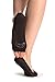 LissKiss Black Open Toes With Silicon Grip Footies - Footsies Socks