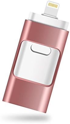 256GB iPhone USB Flash Pen Drive, FlashPlus Lightning Memory Stick Jump Drive External Storage, iPad/iOS External Storage Expansion for Apple IOS Android Computers (256GB, Pink)