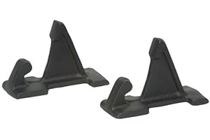 DAGAN INDUSTRIES Black Cast Iron Pair of Fireback Feet - 6.5 x 2.5 inch