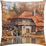 CORNMILL STONE HOUSE - Throw Pillow Cover Case (18