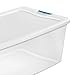 Sterilite 14998004 106 Quart White/Clear Plastic Storage Box With Blue Aquarium Latches4