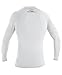 O'Neill Men's Basic Skins UPF 50+ Long Sleeve Rash Guard, White, 2XL