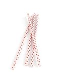 Kikkerland Biodegradable Paper Straws, Red Swiss Dots (Box of 144)