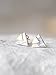 Tiny White Simulated Howlite Chevron Triangle Geometric Marble Stud Earrings