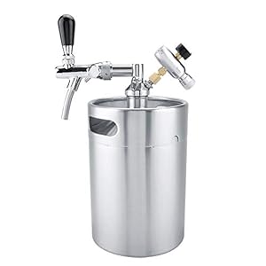 Bier Dispenser, 5L roestvrij staal onder druk draagbare mini bier brouwen vat ambachtelijke wijn maken kit thuis party…