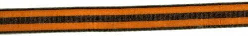 Woven Black/orange Striped Ribbon