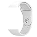 FanTEK Soft Silicone Sport Style Replacement iwatch Strap for Apple Wrist Watch 42mm Models - Small/Medium - White