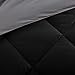 Seward Park Full Queen Size Black Grey Comforter Reversible Lightweight Boys Bedding Cooling Bedspread All Season Fall Blanket