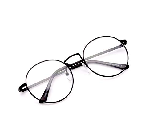 Big Mo's Toys Wizard Glasses - Round Wire Costume Glasses Accessories for Dress Up - 1 Pair Black