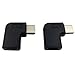 Duttek (2-Pack USB C Adapter, Right & Left Angled 90 Degree USB-C USB 3.1 Type-C Male to Female Extension Adapter for Laptop & MacBook Tablet & Mobile Phone, Surface Pro, Lenovo Yoga PC (M/F)