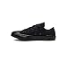 Converse Kids' Chuck Taylor All Star Canvas Low Top Sneaker, Black Monochrome, 3 M US Little Kid