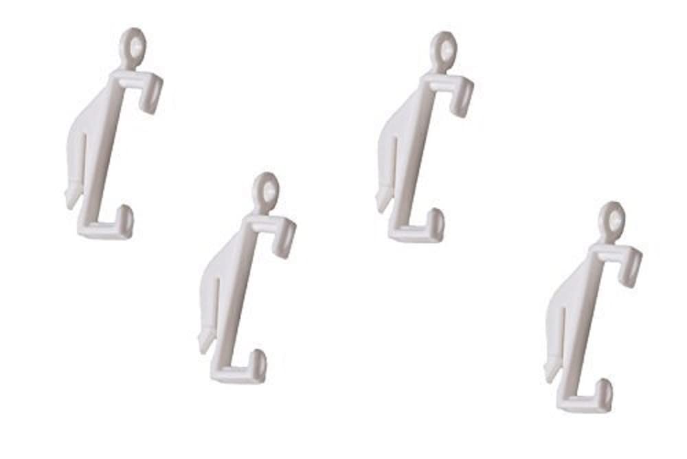 Merriway BH03994 (100 Pcs) Curtain Track Rail Glide Hooks Gliders to Fit Harrison Drape Extra Valance Lux Track- Pack of 100 Pieces