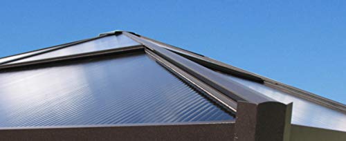 QUICK STAR Metall Garten Hardtop Pavillon 3x3m | Wasserdicht Winterfest Stabil | aus Doppelstegplatten Polycarbonat – Bild 3