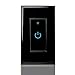 Smart Wi-Fi Light Switch, Alexa Google Home Compatible, iOS Android Smartphone Wireless Remote Control, No Hub Required, Timer Function, Touch Switch On Off, In-Wall, 1 Gang, Single Pole, 15A (Black)
