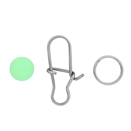 Angeln Gewichte Angelzubehör Set, Angeln Box Set Bass Werfen Sinker Gewichte Jig Haken Schwenkring Leuchtperlen Fischen Platinen Kit mit Aufbewahrungsbehälter – Bild 4