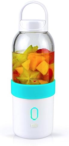 Portable Blender Tilyo Personal Size Juicer ,500ml USB Battery Operated Fruit Blender ,for Home Office Outdoors and Travelling(Blue)