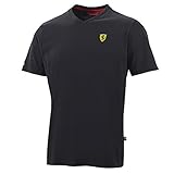 Ferrari Black Shield Vneck Tee Shirt