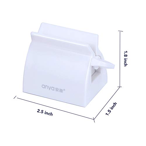 Ostrichy Toothpaste Squeezer, Set of 2 Rolling Toothpaste Tube Squeezers Toothpaste Tube Holder Multifunction Manual Rotate Toothpaste Dispenser Tube Squeezer Tool Stand for Bathroom