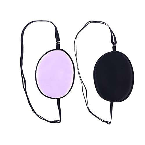 ULTNICE 2 pezzi elastico seta occhio pigro occhio ambliopia strabismo (nero e viola)