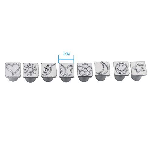 Co-link 8Pcs Metal Pattern and Stamps Punch Set for Leather Craft Stamps Tools Art Steel Punch Metal Leather Punching Tools