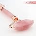 ROSE QUARTZ ROLLER FOR FACE - 2-in-1 Rose Quartz Face Roller with Mini Gem Bottle For Essential Oils - Natural Facial Jade Roller