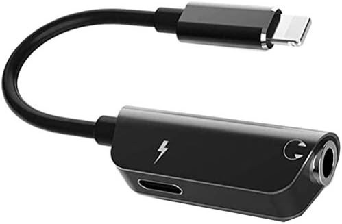 Headphone Adapter for iPhone 8/8Plus 7/7Plus X 10 XS Female Earbud Adapter Cable Aux Audio Headphone Jack 3.5 mm Splitter Adaptor Earphone with Music+Charge Phone Accessory iOS 11/12 System Later