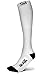 SB SOX Lite Compression Socks for Men & Women (15-20mmHg) – Best Compression Socks for Travel, Sports, and Daily Wear - XXL Sizes too! (White/Black, L/XL)