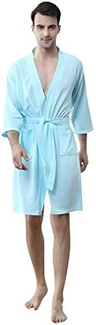 Wentsven Womens Mens Matching Waffle Towel Cotton Spa Hotel Bathrobe Robe
