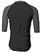 TOP LEGGING TL Men's Baseball Tee Shirt -Casual Cotton Plain 3/4 Sleeve Jersey T Shirts for Men (Large, 3/4_SL-BLK_Char)